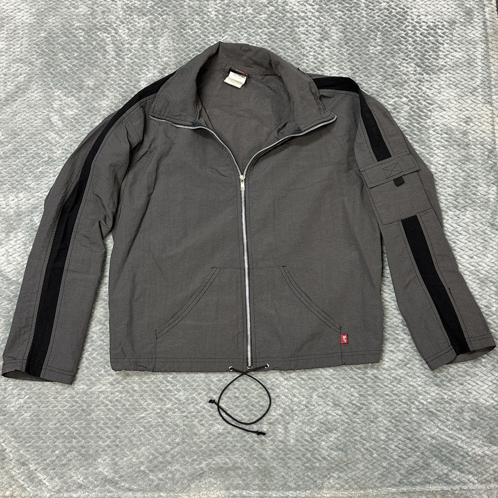 Big Flirt Vintage Jacket Full Zip Women's Large Windbreaker Y2K Grunge Parachute